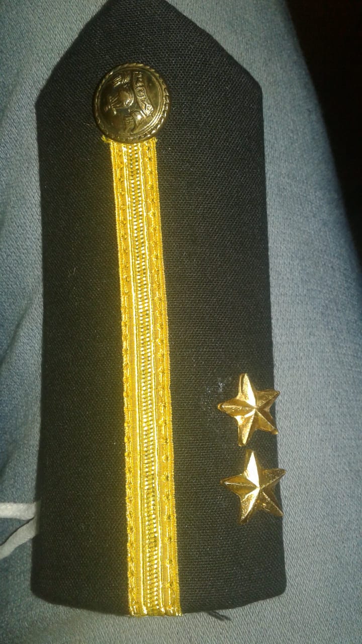 Deck Cadet Hard Epaulettes With 2 Star