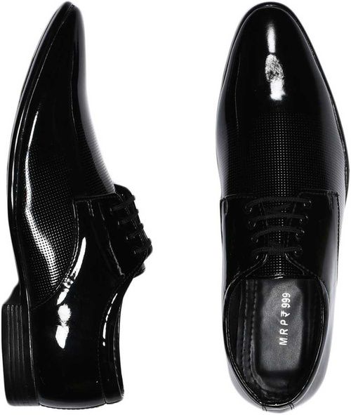 Antire Black Formal Shoe Derby Shining