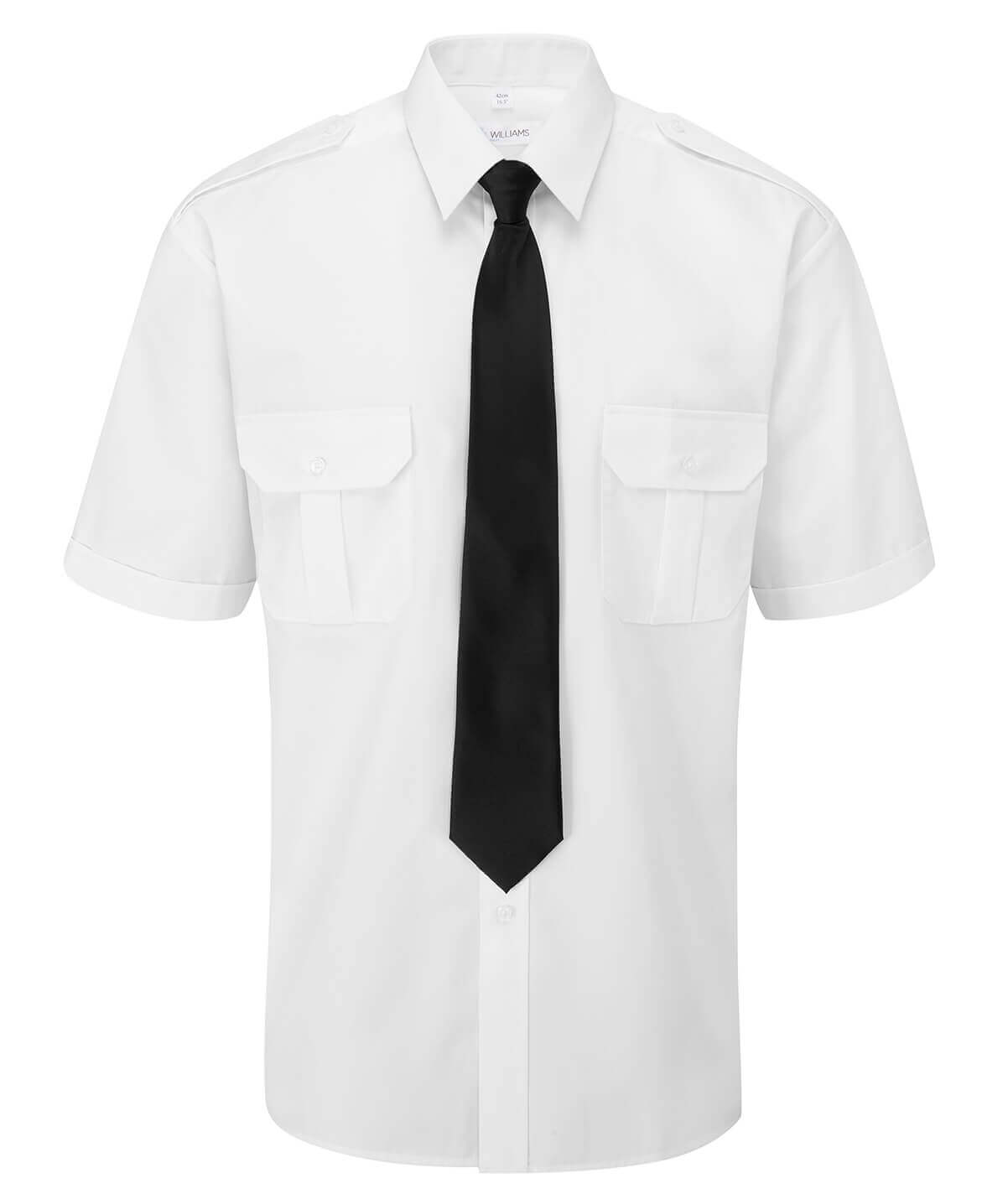 UNIFORM WHITE SHIRT FOR AIRLINE PILOT WITH SHOULDER FLAPS