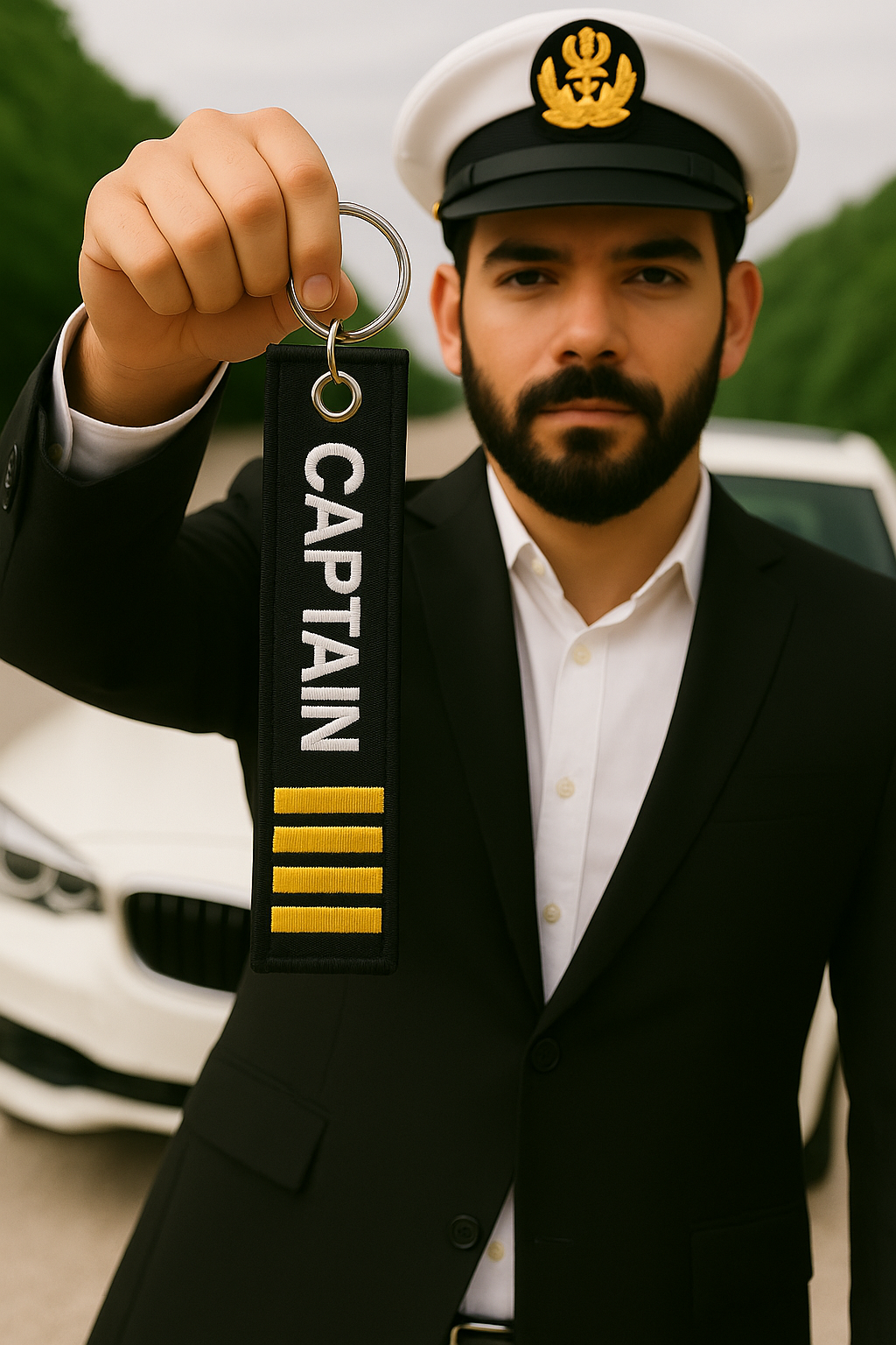 Captain Rank Stripe Key Chain