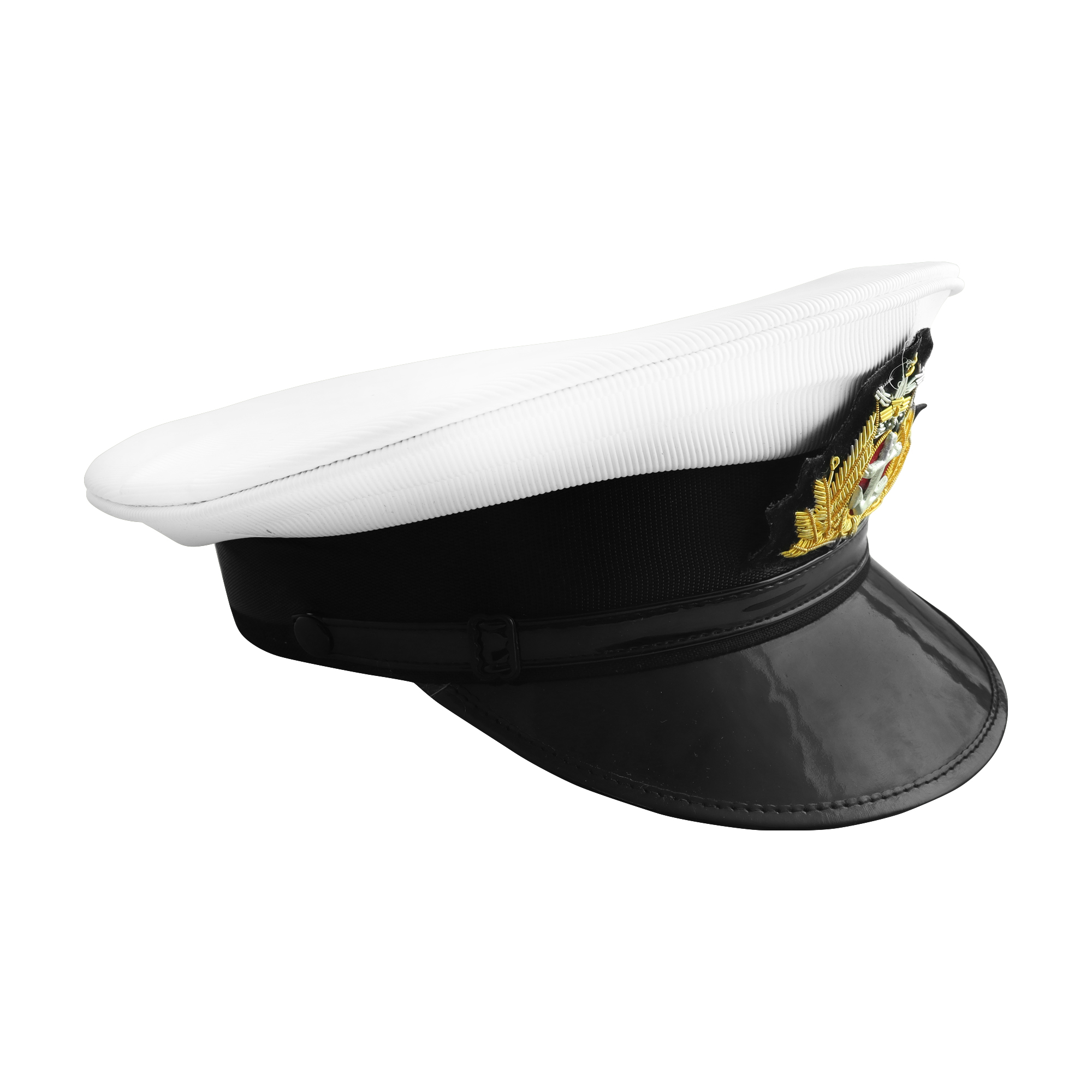 White Officer Peak Cap