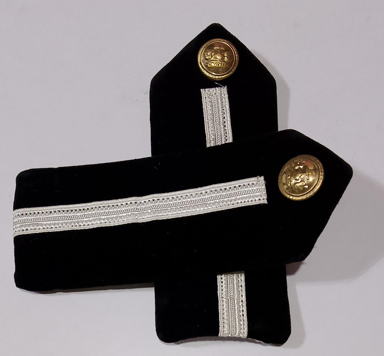 DECK CADET SILVER STRIPES HARD EPAULETTES