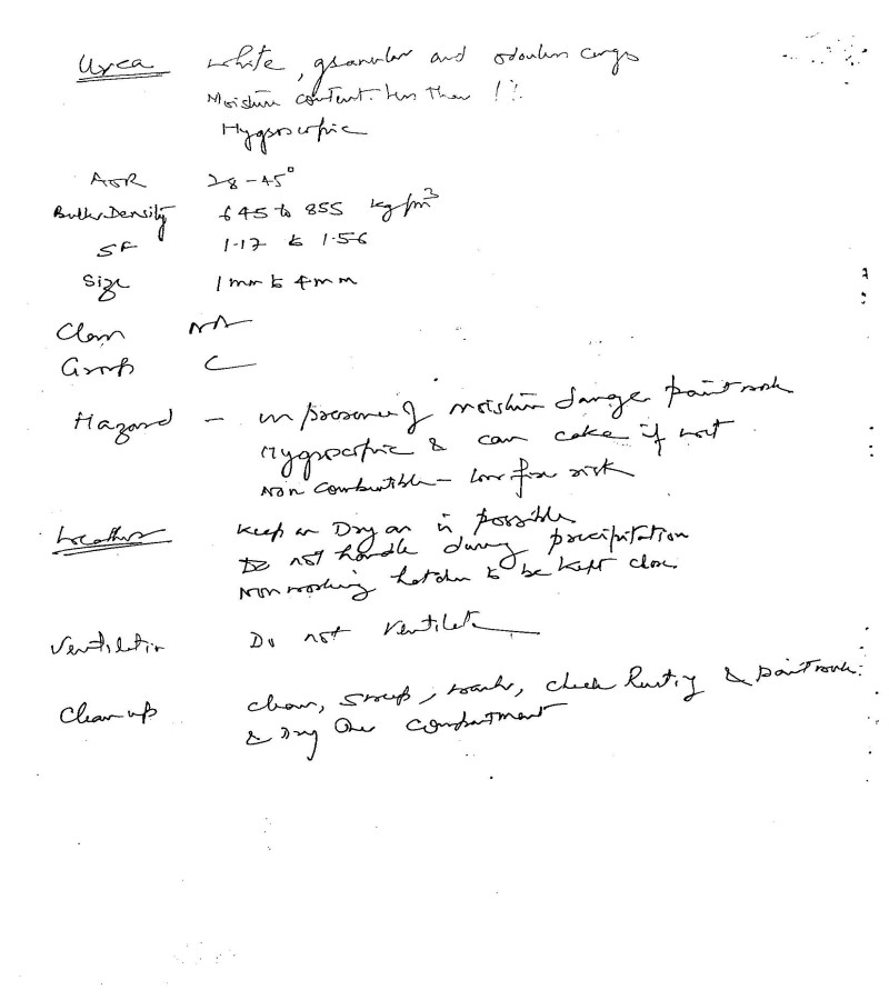Cargo Notes