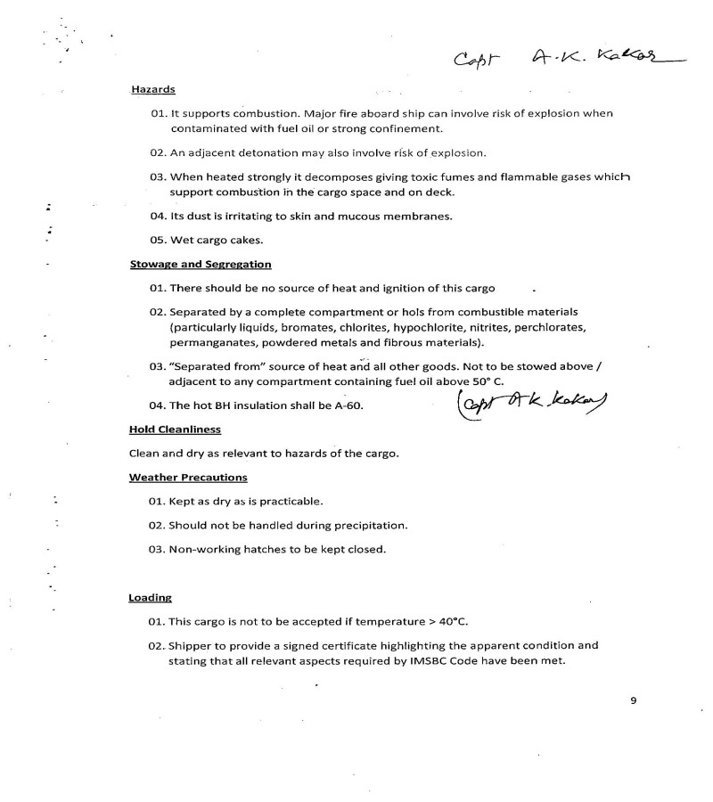 Cargo Notes