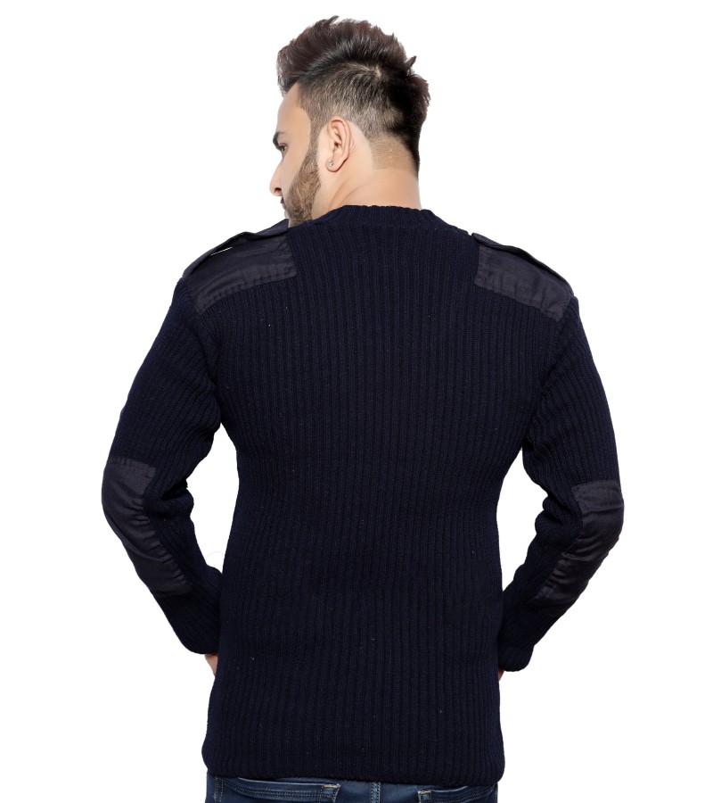 Uniform Blue Sweater With Rank Stripes