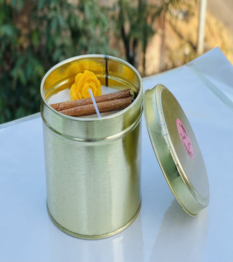 SPICED GOLDEN TIN WAX CANDLE