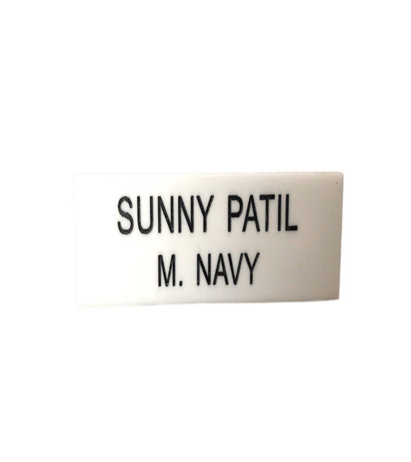White Color Name Plate Without Lamination
