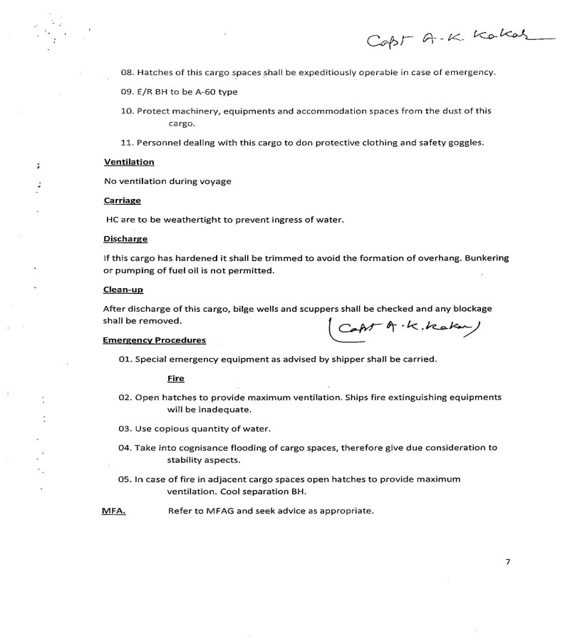 Cargo Notes