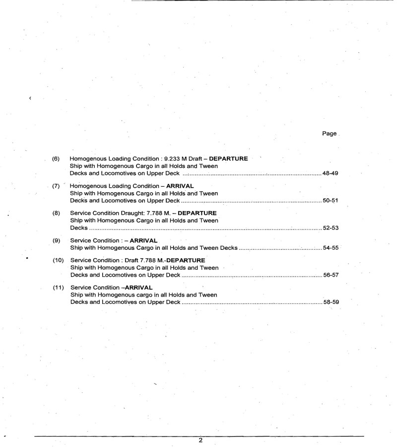 M V Hindship (Trim And Stability Particulars)