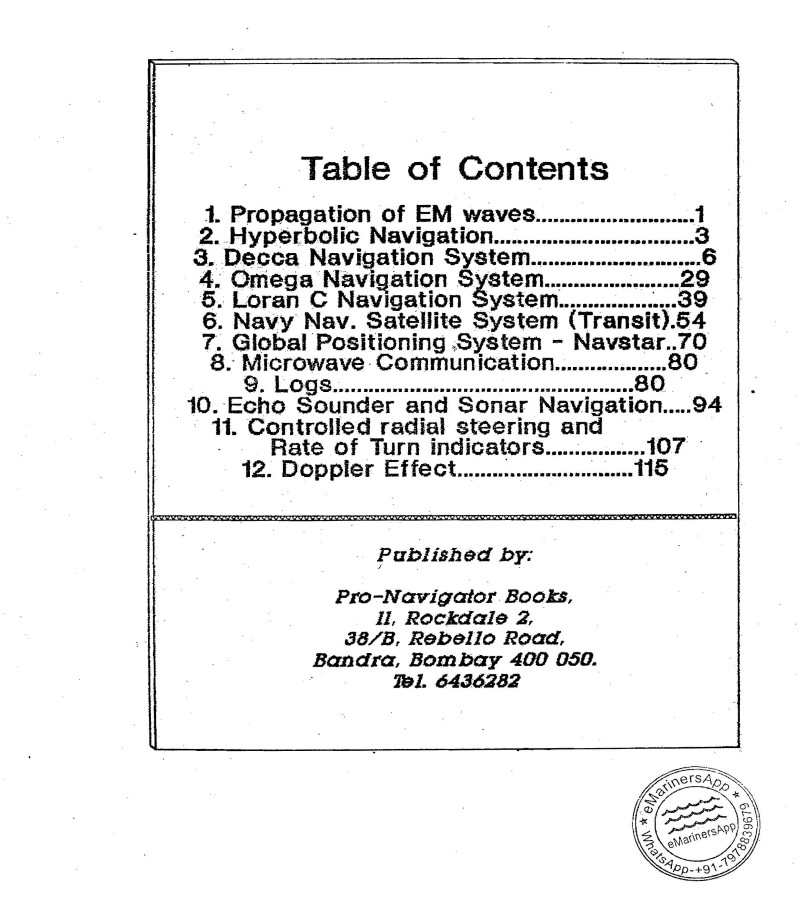 Advanced Electronic Navigation