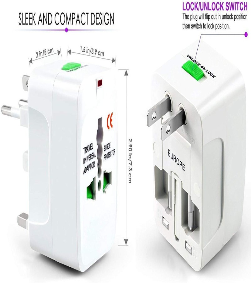 Universal Travel Adaptor With USB