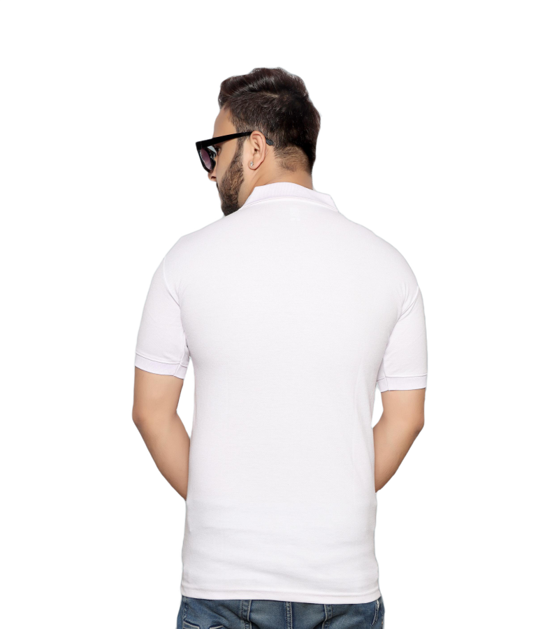 Captain Rank Stripe T shirt White Color