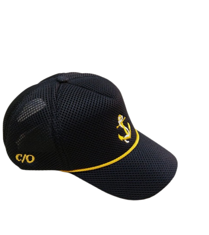 Customized Black Officer Cap