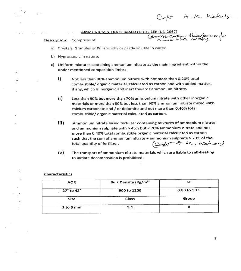 Cargo Notes