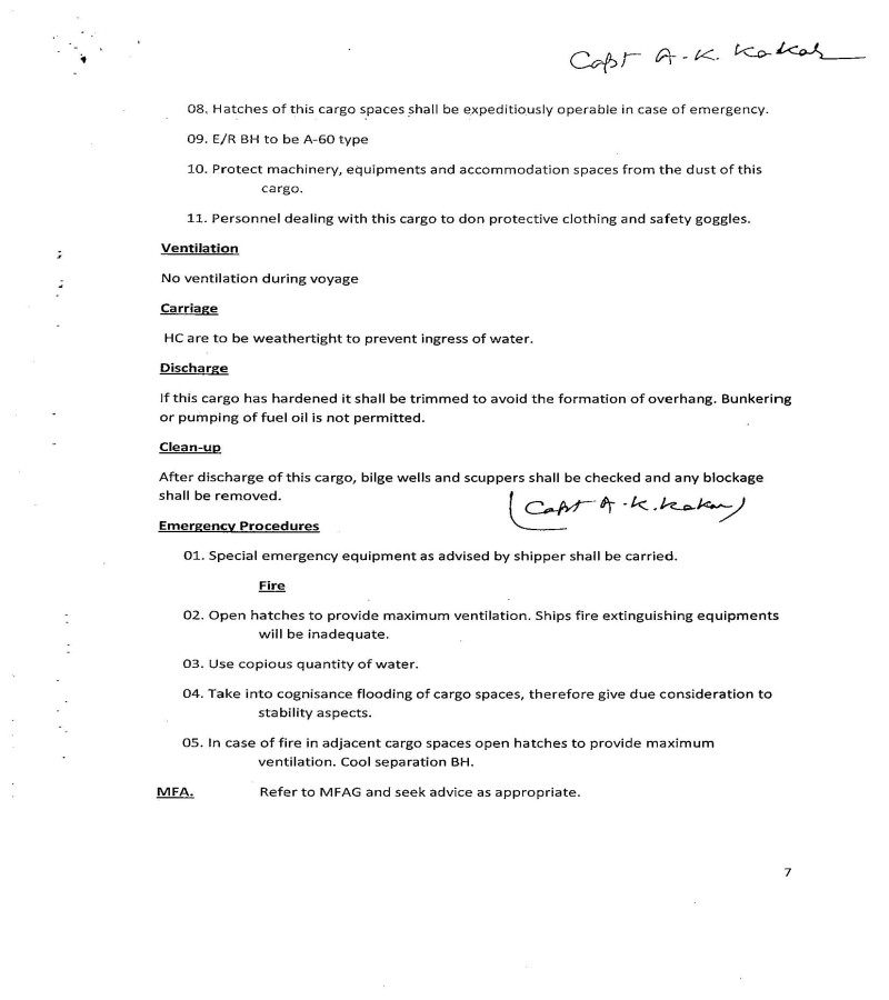 Cargo Notes