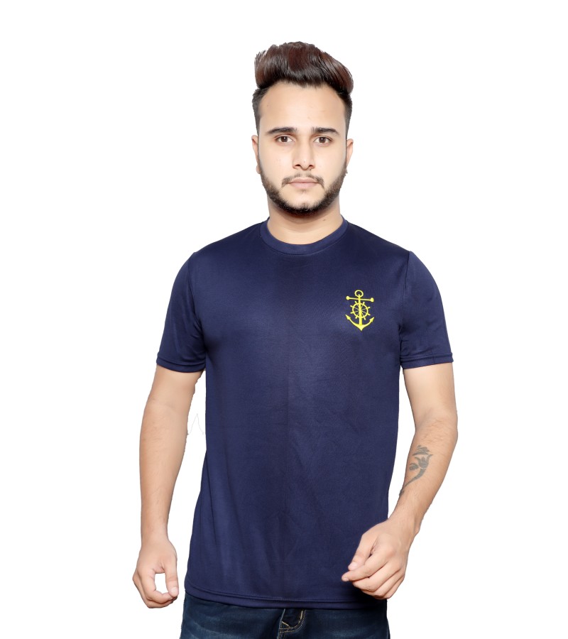 Round Neck T Shirt With Anchor Logo