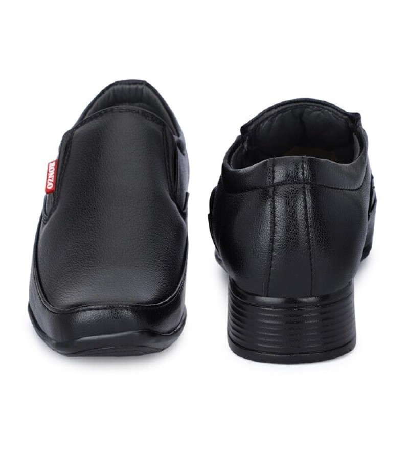 Ronzo Formal Black Synthetic Leather Shoes