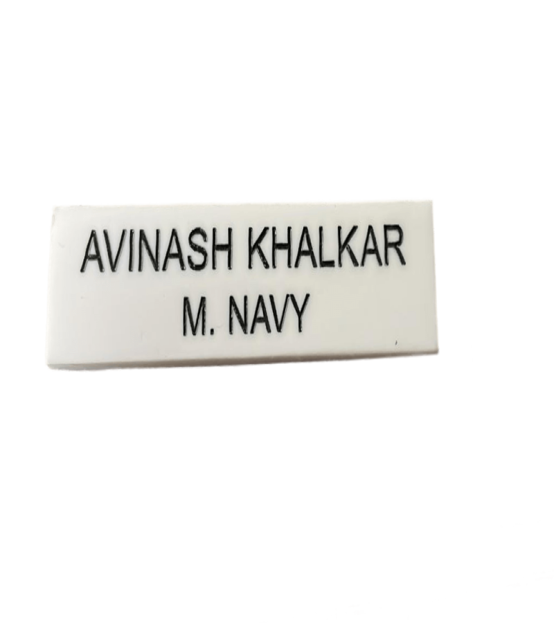 White Color Name Plate Without Lamination
