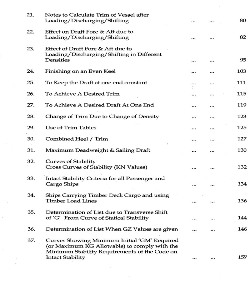 HINDSHIP - Stability, Trim and Cargo Calculations on M. V. 