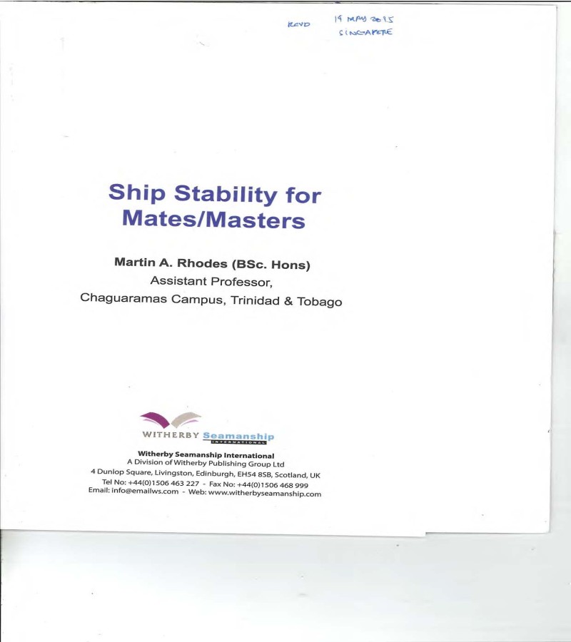 Ship Stability For Mates / Masters(Xerox Copy)