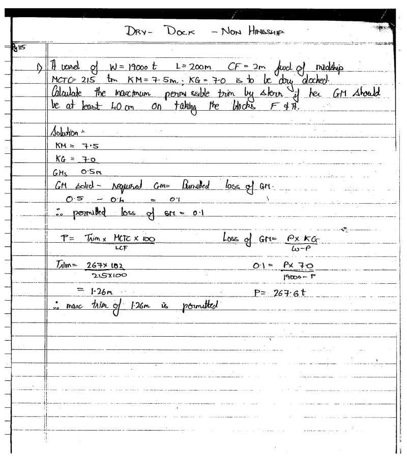 STABILITY AND CARGO NUMERICALS PHASE 1