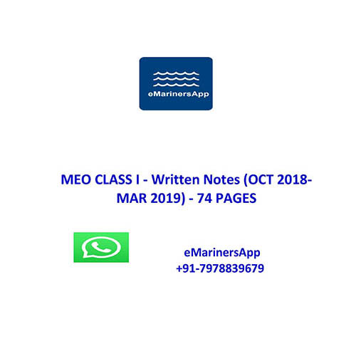 MEO CLASS 1 (05)   Written Notes (OCT 2018-MAR 2019)