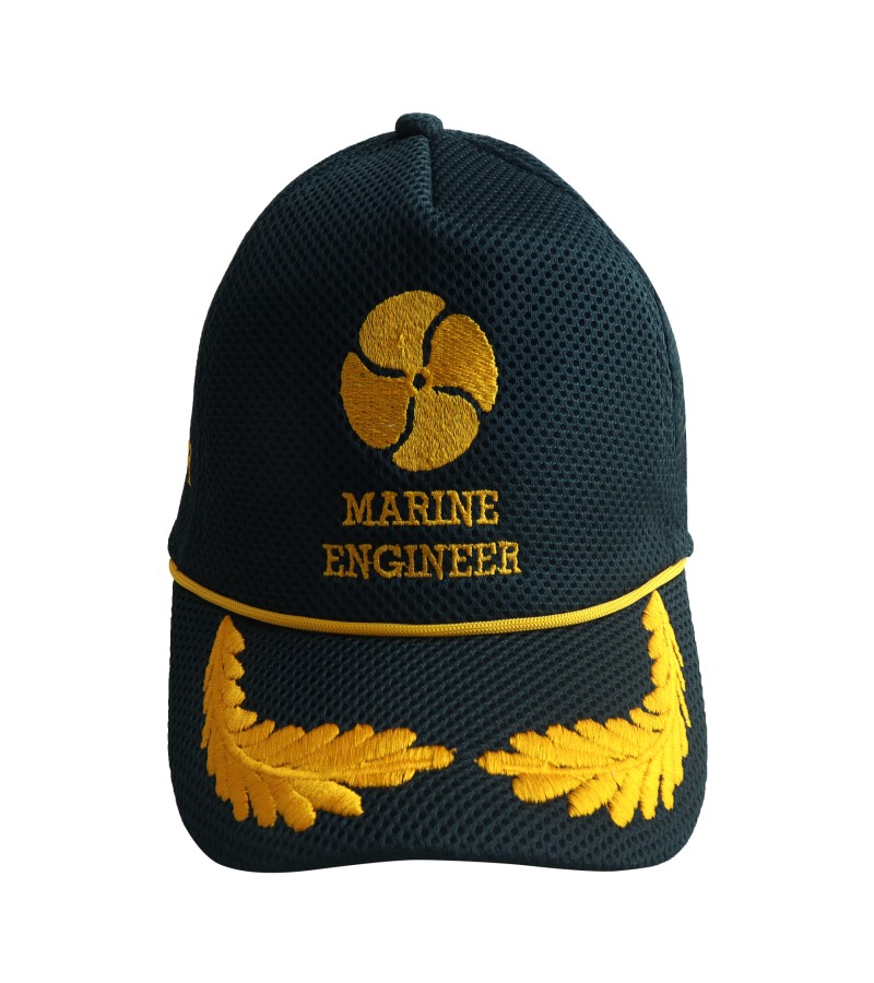 Marine Engineer Black Master Cap