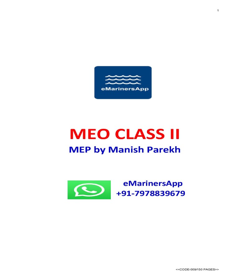 MEP by Manish Parekh MEO CLASS II 09