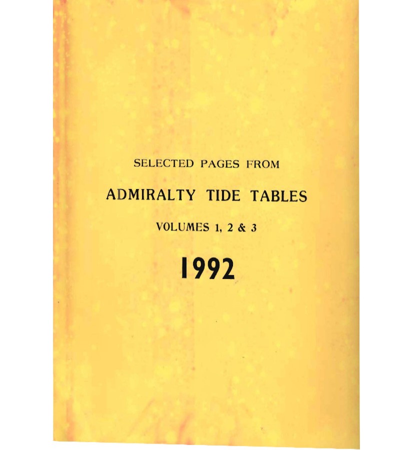 Tide Tables 1992 (Volume 1,2 & 3)