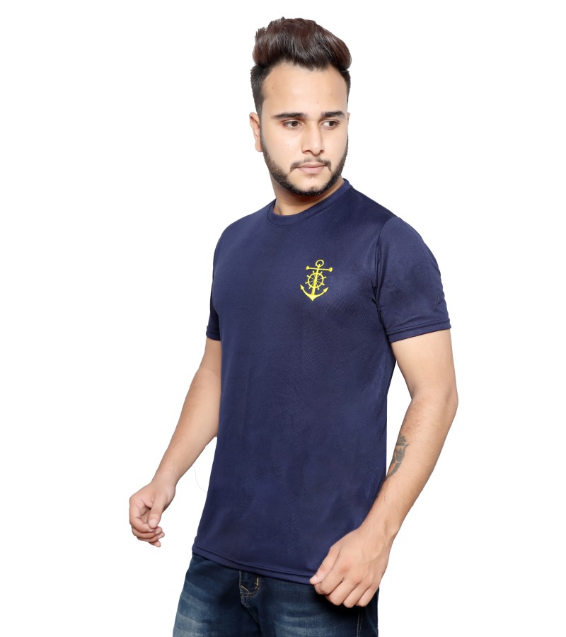 Round Neck T Shirt With Anchor Logo