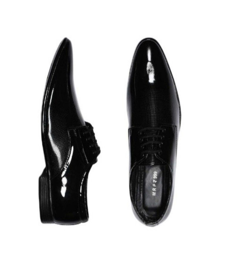 Antire Black Formal Shoe Derby Shining