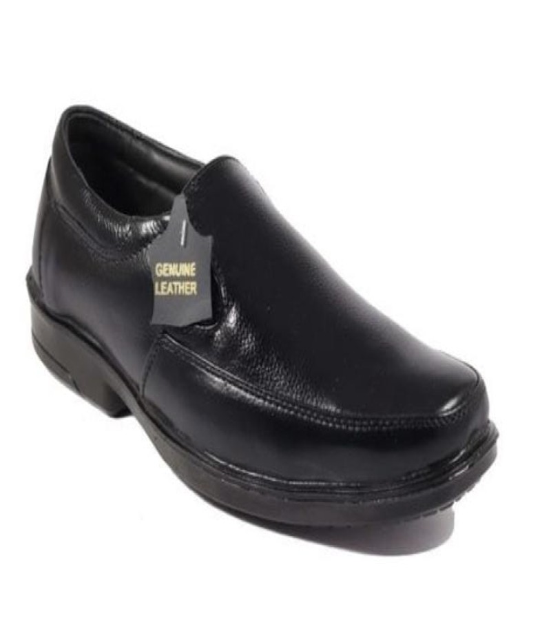 Blue Well genuine leather black shoes