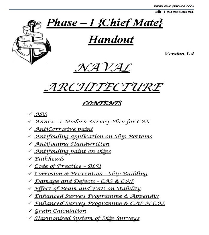 NAVAL ARCHITECTURE